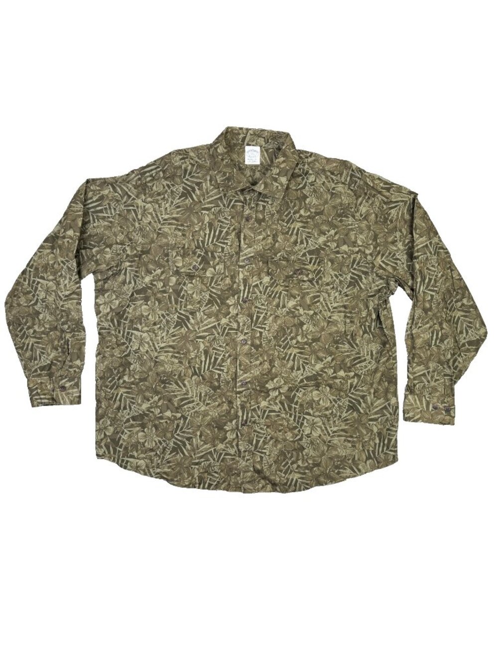 Brooks Brothers Shirt Mens 2XL Regent Fit Floral Tropical Green Button Up XXL